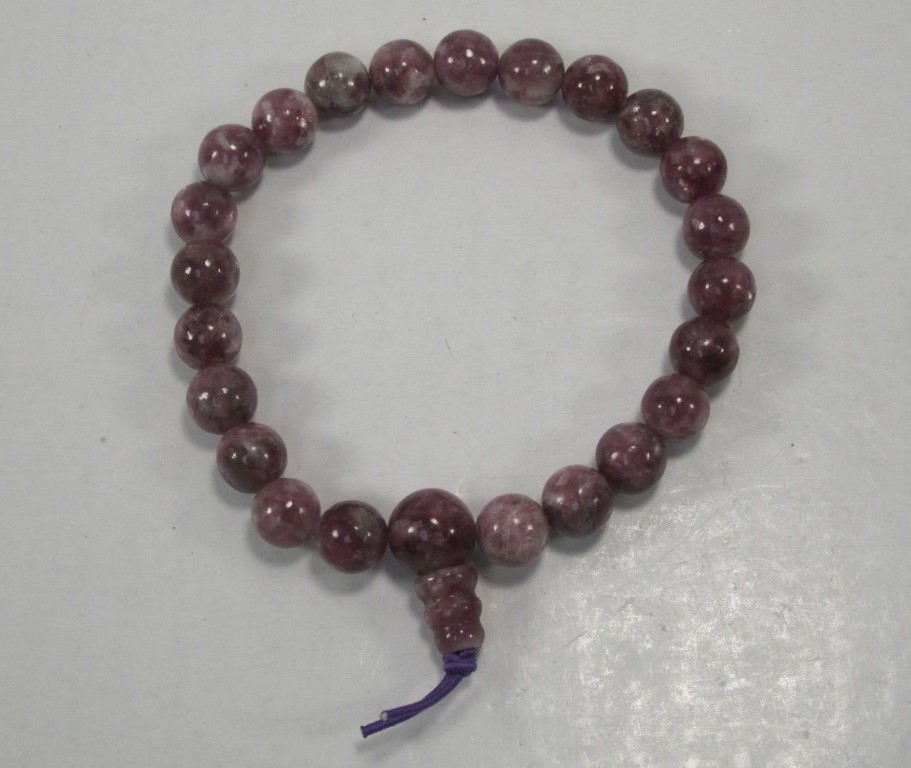 Lepidolite Bracelet Purple Placed on the body over an area of dis-ease 4567